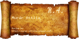 Murár Attila névjegykártya